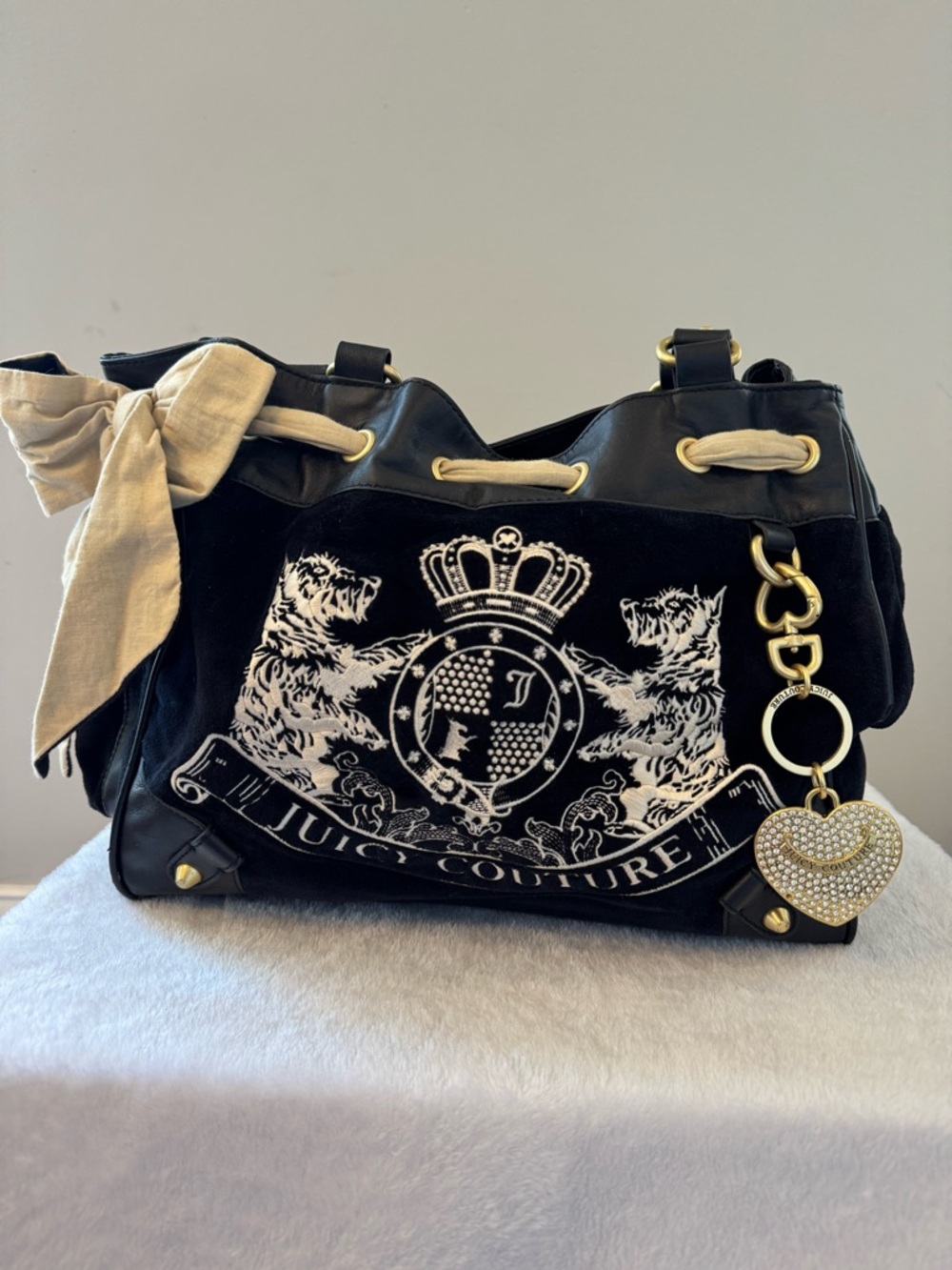Rare Vintage Juicy Couture Black Scottie Daydreamer Bag